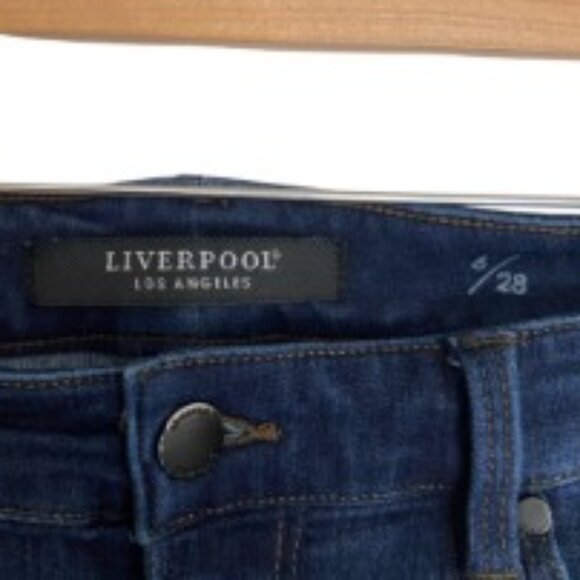 Liverpool The Crop Cuff Jeans in Doheny Dark 28 - Picture 3 of 5